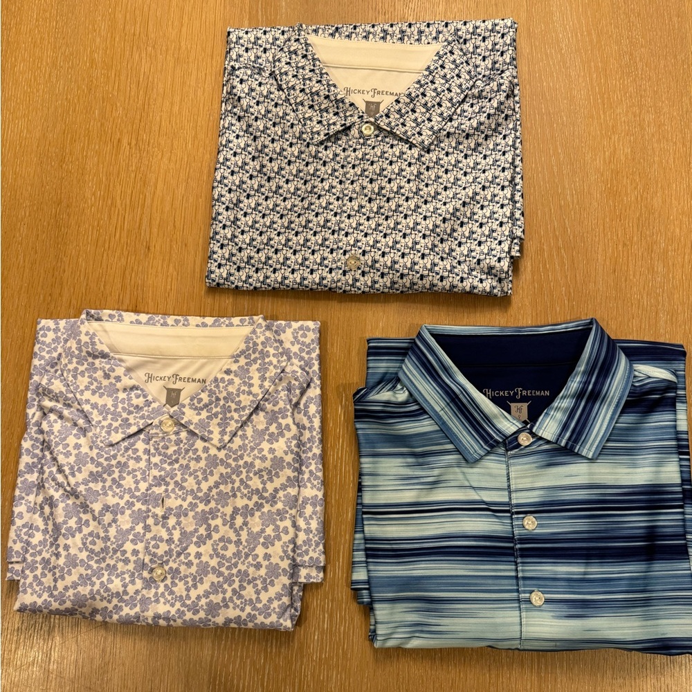 Men’s golf polos Hickey Freeman x3 medium